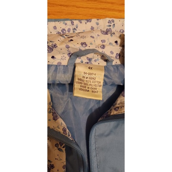 Roaman's Baby Blue Hooded Jacket Size Women Size 4X - Picture 8 of 9